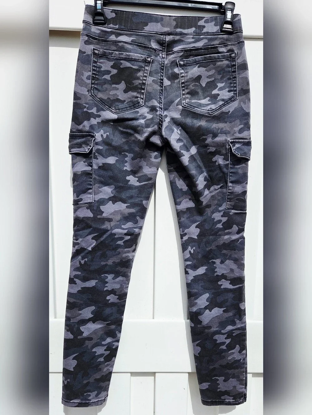Girls Justice Gray and Black Camo Bottoms With Elastic Waist Size 14